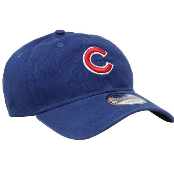 CUBS New Era Casual Adjustable Baseball Cap In Royal Blue, Red, And White - Picture 1 of 7